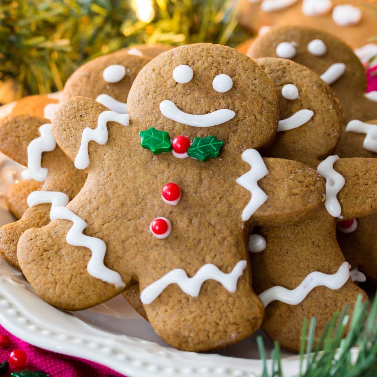 Gingerbread men on display